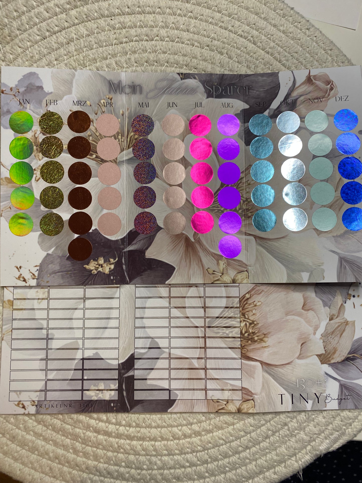 Mein Jahres Sparer Klappkarte