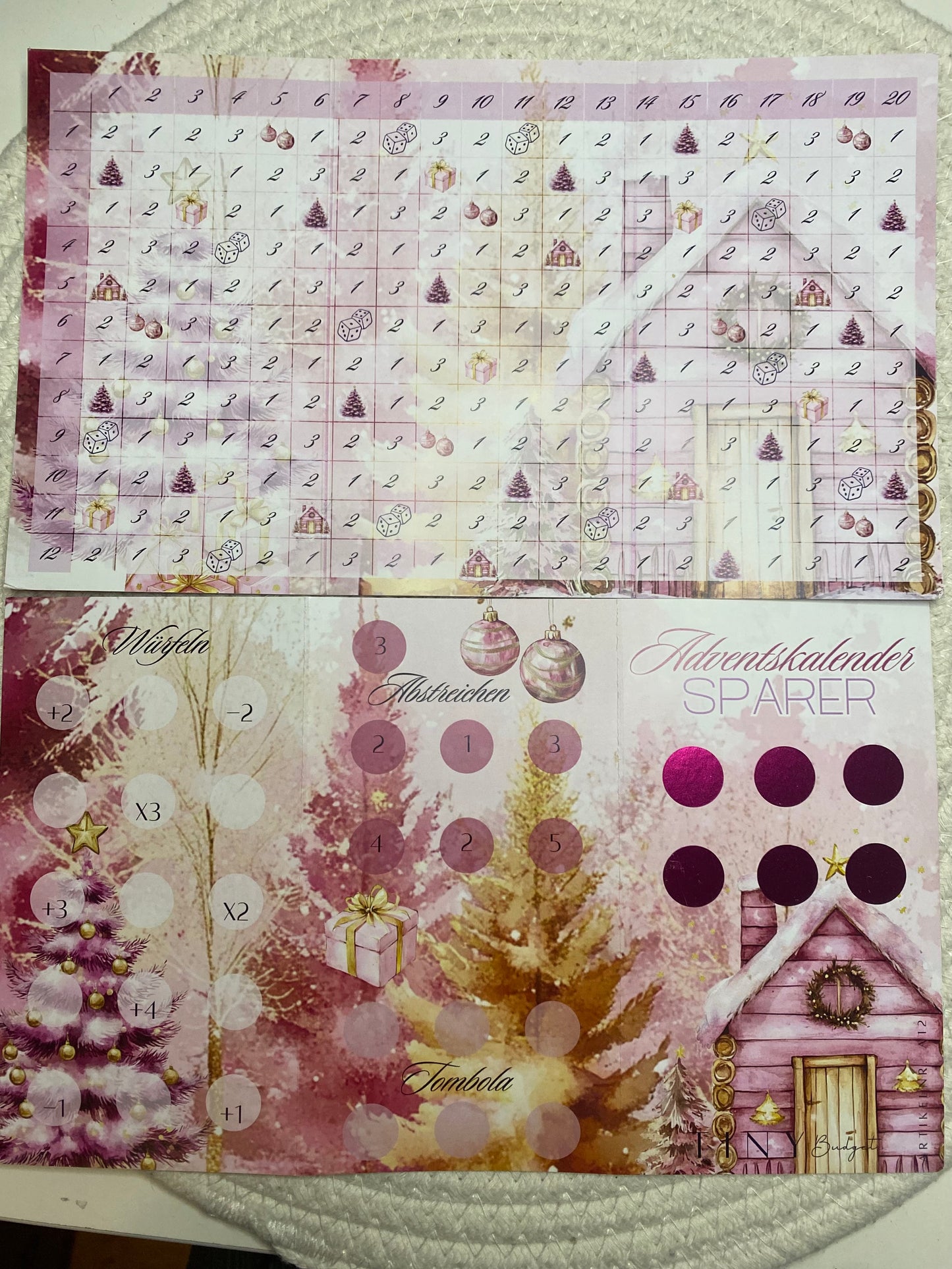 3er Klappkarte Adventskalender Sparer mit extra Tracker ( Adventskalender Nr.23 )