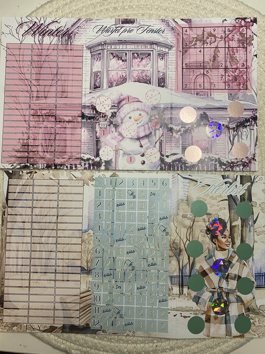 3er Klappkarte Herbst Winter ( Adventskalender Nr.4 )