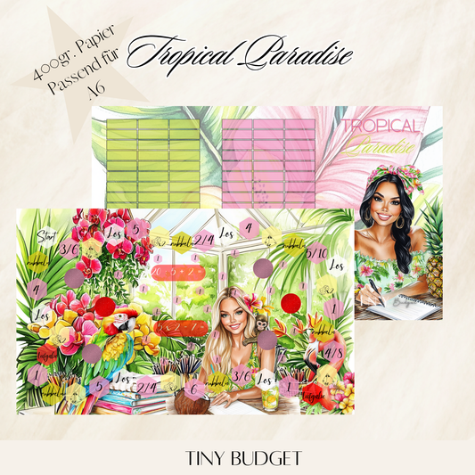 Tropical 3 er Klappkarte