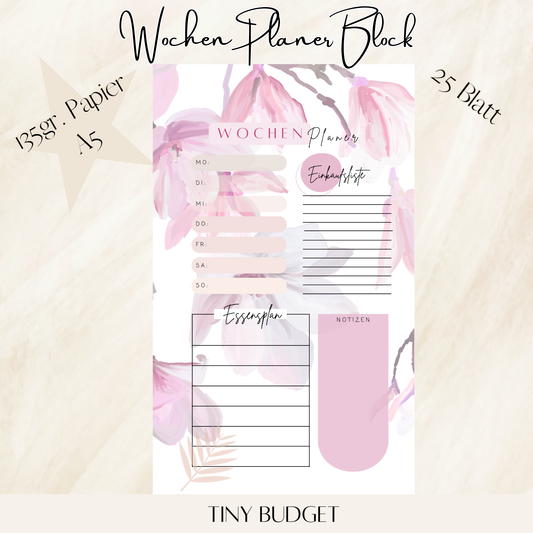 A5 Wochenplaner / Essensplaner