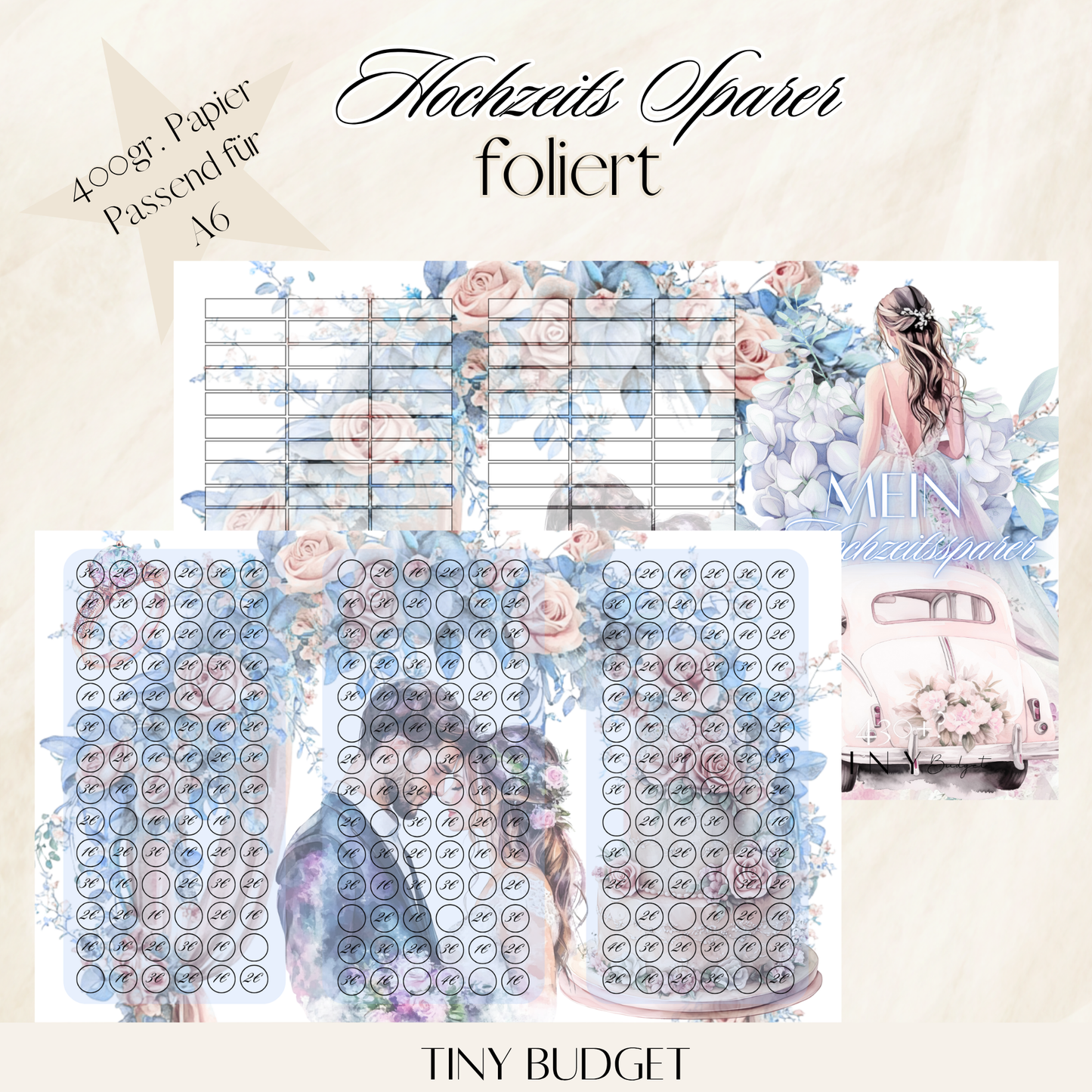 Hochzeits Sparer Foliert